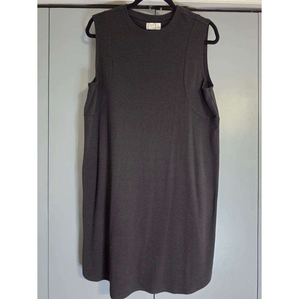 NWOT Maurices 24/7 Sleeveless Knit Dress Size S Black Crew Neck Shift Casual